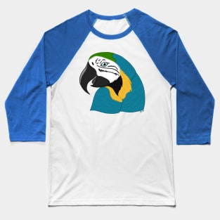 Blue Parrot/Macaw Baseball T-Shirt